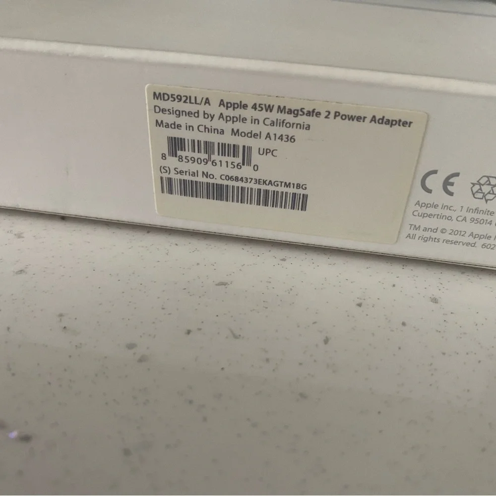 45W Mag Safe 2 Power Adapter (45W) suitable for MacBook Air
